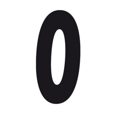 Spell-It Numero adesivo 140x65 mm - nero - 0