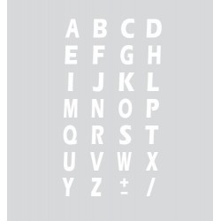 Spell-It Lettere adesive 15x10 mm - bianco - A-Z kit