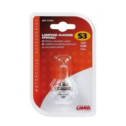 12V Lampada alogena - S3 - 15W - P26s - 1 pezzo in blister