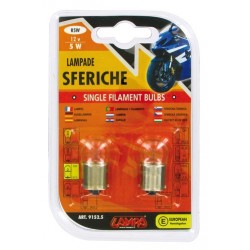 12V Lampada sferica - R5W - 5W - BA15s - 2 pz in blister