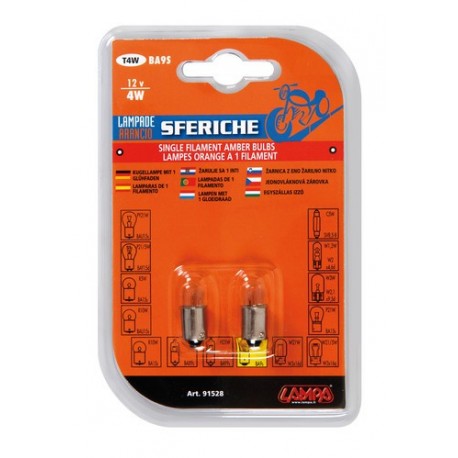 12V Lampada micro - T4W - 4W - BA9s - 2 pz in blister