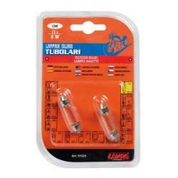 12V Lampada siluro - C5W - 11x35 mm - 5W - SV8.5-8 - 2 pz in blister