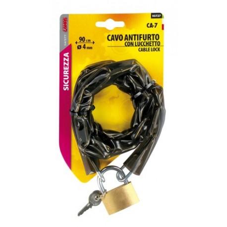 Catena antifurto con lucchetto - 90 cm