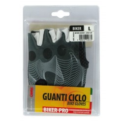 Biker-Pro guanti in pelle e lycra - L