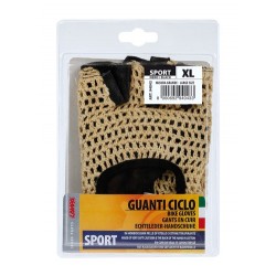 Sport guanti in pelle e cotone - XL - nero