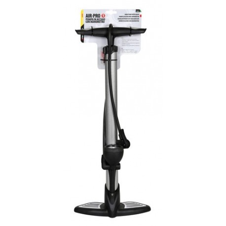 Air-Pro 1 pompa in acciaio con manometro - H 590 mm - diametro 38 mm