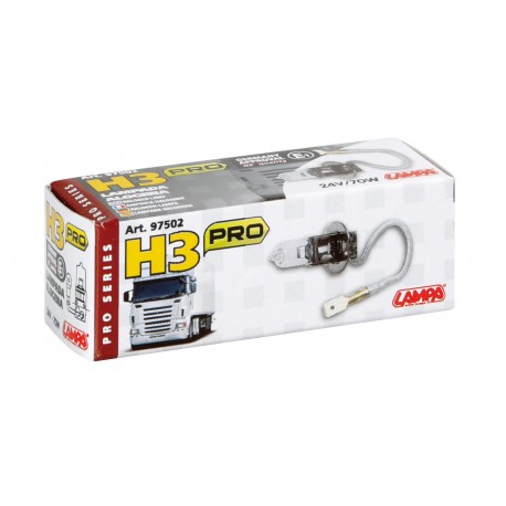 24V Lampada alogena Pro - H3 - 70W - PK22s - 1 pezzo - Scatola