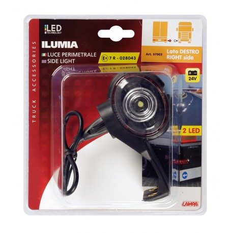 Ilumia luce perimetrale a 2 Led 24V - Attacco L - Destra