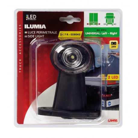 Ilumia luce perimetrale a 2 Led 24V - Diritta corta - Universale