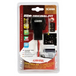 Original-Fit doppia presa USB 12/24V - Scania