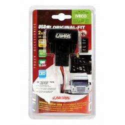 Original-Fit doppia presa USB 12/24V - Iveco
