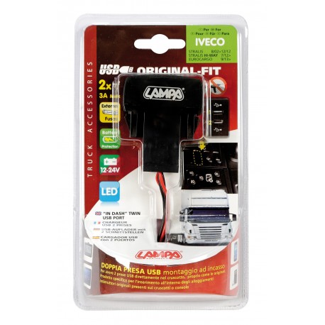 Original-Fit doppia presa USB 12/24V - Iveco