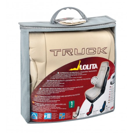 Lolita coprisedile in similpelle e poliestere - Panna