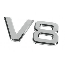Emblemi motore 3D cromati - 92x165 mm - V8