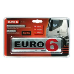 Emblema Antinquinamento 3D cromato - 170x50 mm - Euro 6