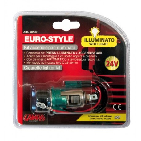 Euro-Style kit accendisigari illuminato 24V