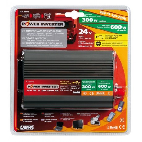 Power Inverter 300 trasformatore 24V - 220V