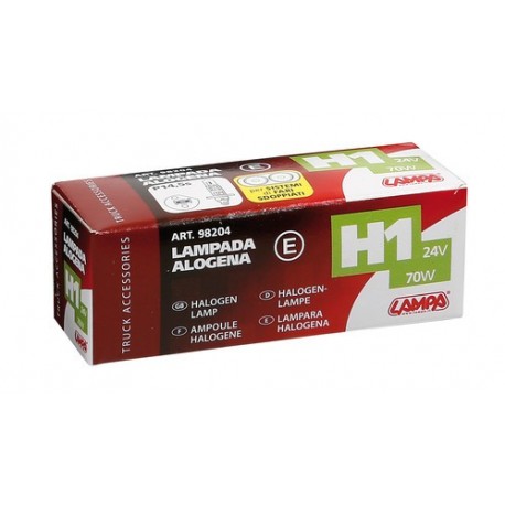 24V Lampada alogena - H1 - 70W - P14.5s - 1 pezzo - Scatola