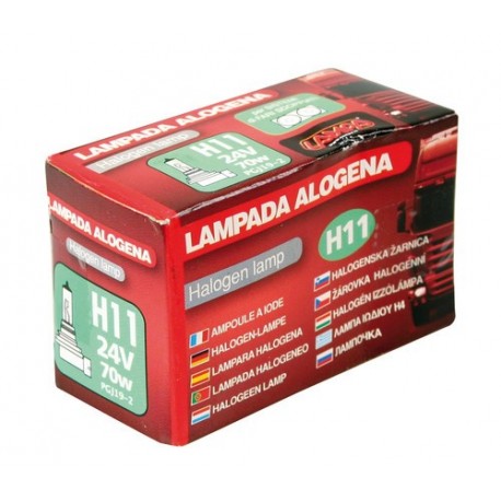 24V Lampada alogena - H11 - 70W - PGJ19-2 - 1 pezzo - Scatola