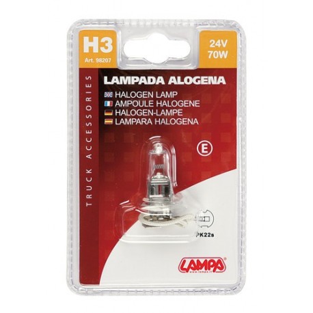 24V Lampada alogena - H3 - 70W - PK22s - 1 pezzo in blister