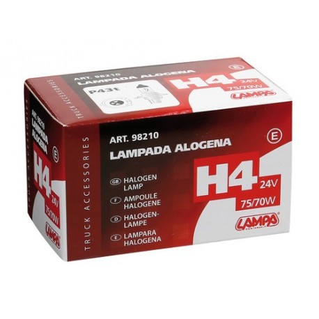 24V Lampada alogena - H4 - 75/70W - P43t - 1 pezzo - Scatola