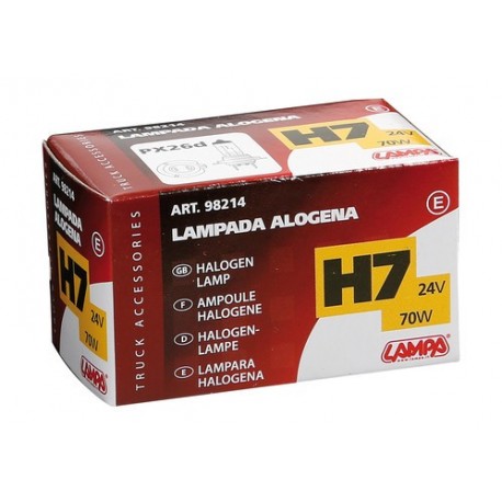 24V Lampada alogena - H7 - 70W - PX26d - 1 pezzo - Scatola