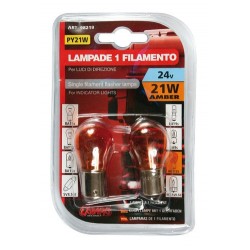 24V Lampada 1 filamento - PY21W - 21W - BAU15s - Arancio