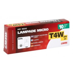 24V Lampada micro - T4W - 4W - BA9s - 10 pz - Scatola