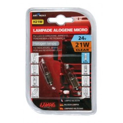 24V Lampada alogena micro - H21W - 21W - BAY9s - 2 pz in blister