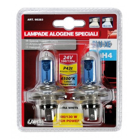 24V Lampada alogena Blu-Xe - H4 - 100/130W - P43t - 2 pz in blister