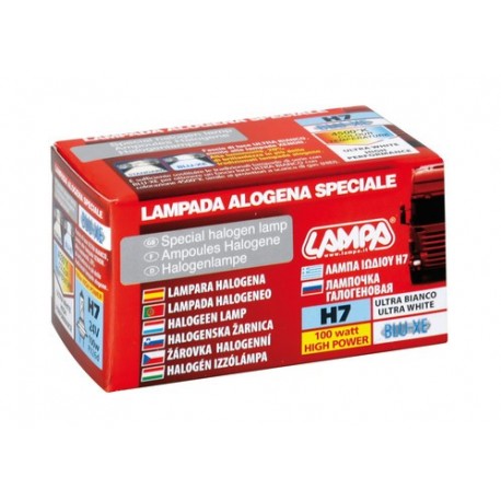 24V Lampada alogena Blu-Xe - H7 - 100W - PX26d - 1 pezzo - Scatola