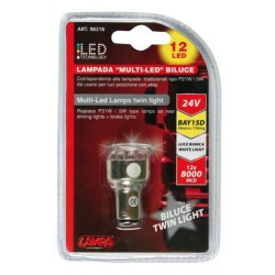 24V Lampada Multi-Led 12 Led - P21/5W - BAY15d - 1 pezzo in blister - bianco