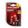 24V Micro lampada 4 Led - T4W - BA9s - rosso