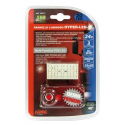 24V Hyper-Led - Pannello 20 SMD - 25x50 mm - 1 pezzo in blister - Blu