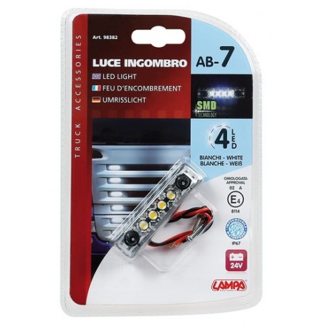 Luce perimetrale a 4 Led 24V - bianco