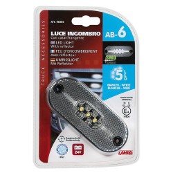 Luce perimetrale a 5 led con catarifrangente 24V - bianco