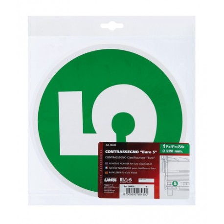 Contrassegno adesivo classificazione euro - 5