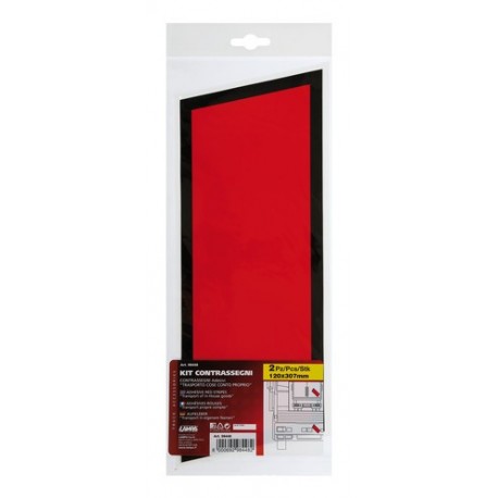 Kit contrassegni adesivi 2 pz - nero - rosso