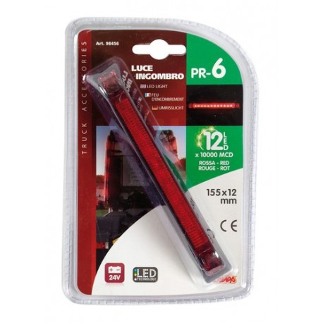 Luce ingombro a 12 Led 24V - rosso