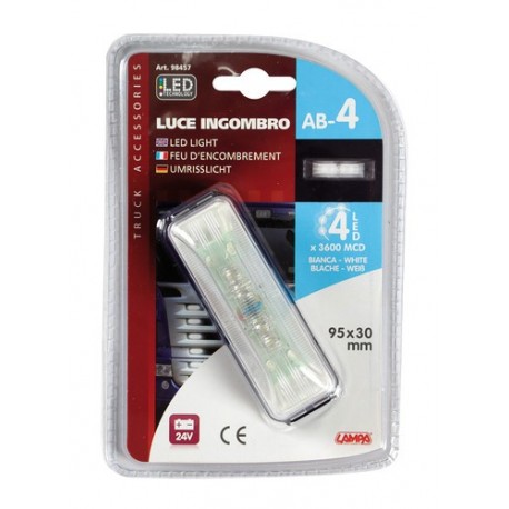 Luce ingombro a 4 Led 24V - bianco