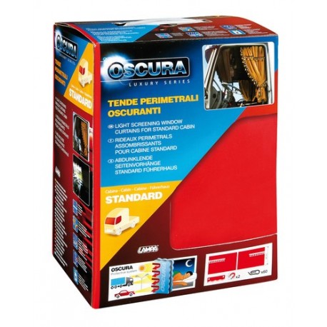 Oscura tende perimetrali per camion cabina standard - rosso