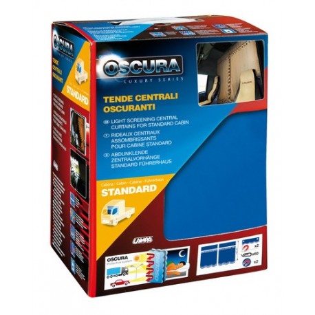 Oscura tende centrali per camion cabina standard - Blu