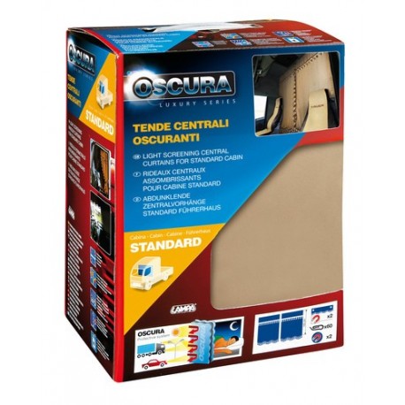 Oscura tende centrali per camion cabina standard - beige