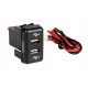 Original-Fit doppia presa USB 12/24V - Volvo