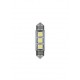 24/28V Hyper-Led 9 - 3 SMD x 3 chips - 10x39 mm - SV8.5-8 - 20 pz - Busta - bianco - Doppia polarita'