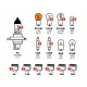 Kit lampade di ricambio 30 pz alogena 2xH4 - 24V