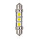 24/30V Hyper-Led 36 - 12 SMD x 3 chips - 11x41 mm - SV8.5-8 - bianco - Doppia polarita'