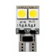 24V Hyper-Led 12 - 4 SMD x 3 chips - T10 - Bifocus - W2.1x9.5d - bianco - Doppia polarita' - Resistenza incorporata