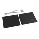 Coppia paraspruzzi camion in PVC nero - cm 40x30
