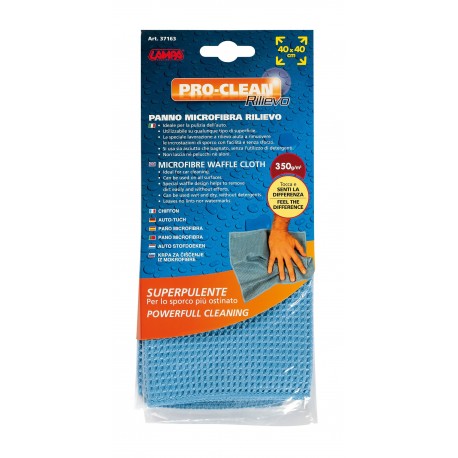 Pro-Clean - 40x40 cm - Panno superpulente - Tessuto in rilievo alveolare